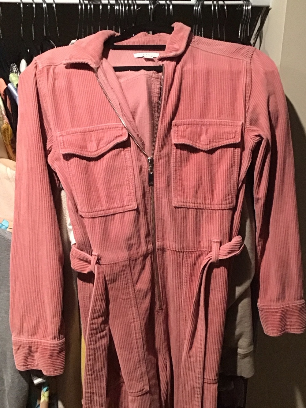 Topshop Rose Corduroy Utility Jumpsuit